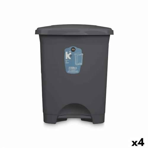 Koš za Papir na Pedalu Antracitna Plastika 30 L (4 kom.) Cijena