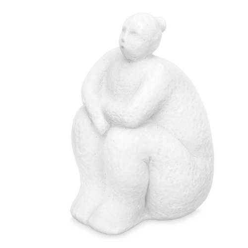 Ukrasna figura Bijela Dolomite 18 x 30 x 19 cm (4 kom.) Dama Sjedeći Cijena
