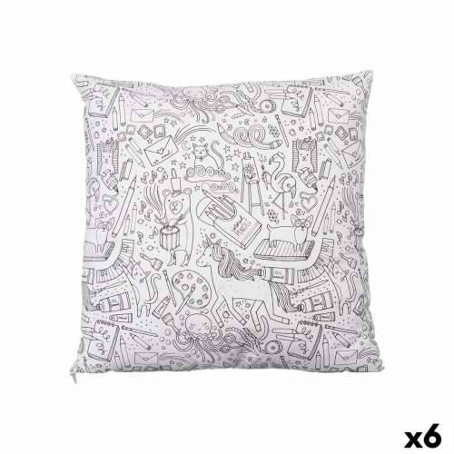 Jastuk Pincello PILLOW Bijela Crna 43 x 13 x 43 cm Za ličenje (6 kom.) Cijena