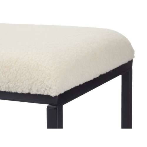 Klupa Gift Decor TR23063-1 Bijela Metal Tkanina 81 x 42 x 38 cm Cijena