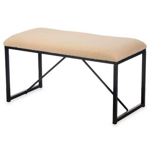Klupa Gift Decor TR23063-2 Bež Metal Tkanina 81 x 42 x 38 cm Cijena