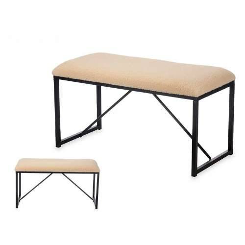 Klupa Gift Decor TR23063-2 Bež Metal Tkanina 81 x 42 x 38 cm Cijena