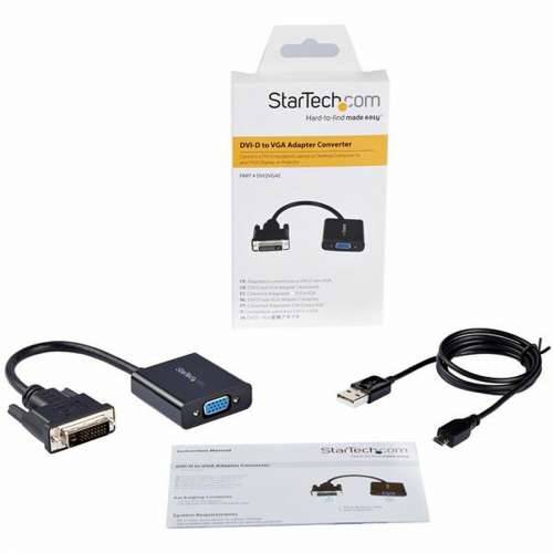 Adapter DVI-D u VGA Startech DVI2VGAE             0,19 m Crna Cijena