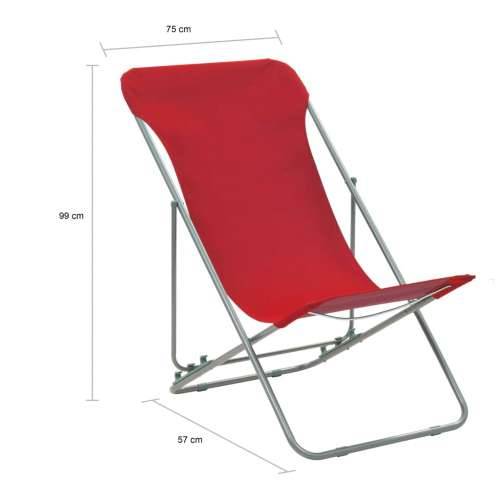 Sklopive stolice za plažu 2 kom čelik i tkanina Oxford crvene Cijena