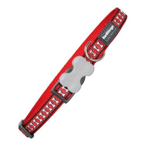 Ogrlica za pse Red Dingo Reflektirajuće kosti Crvena (2,5 x 41-63 cm) Cijena