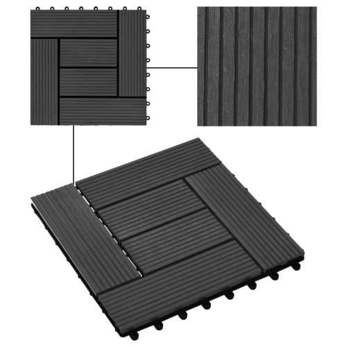 Pločice za trijem 11 kom WPC 30 x 30 cm 1 m² crne Cijena