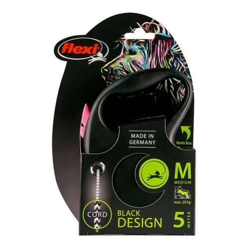 Povodac za pse Flexi BLACK DESIGN 5 m Roza Veličina XS Cijena