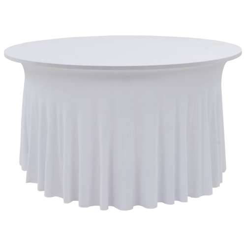 Rastezljive navlake za stol 2 kom duge 150 x 74 cm bijele