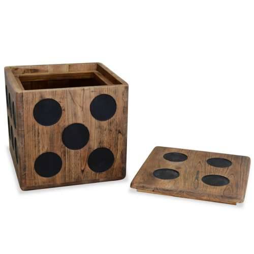 Kutija za pohranu od drva mindi 40 x 40 x 40 cm dizajn kocke Cijena