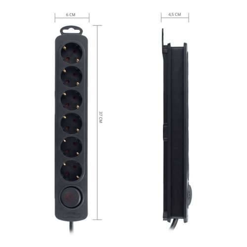 Produžni Kabel s 6 Utičnica s Prekidačem TM Electron 250 V Cijena