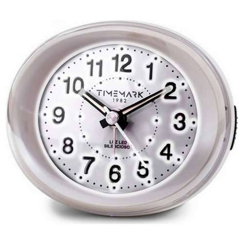 Analogna Budilica Timemark Bijela LED Svjetlo Tih Snooze Noćni način 9 x 9 x 5,5 cm (9 x 9 x 5,5 cm) Cijena