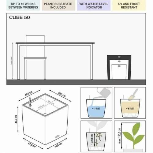 Tegla za samozalijevanjem Lechuza Bijela 50 x 50 cm polipropilen Plastika Cijena