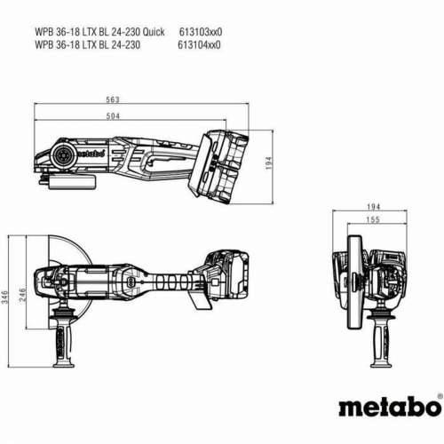 Kutna brusilica Metabo WPB 36-18 LTX BL 24-230 Cijena