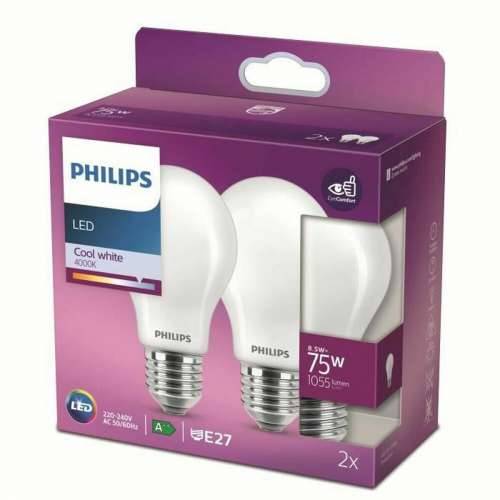 LED žarulja Philips Equivalent 75 W E (4000 K) (2 kom.) Cijena