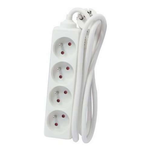 Produžni Kabel s 4 Utičnice bez Prekidača Chacon Bijela 230 V Cijena
