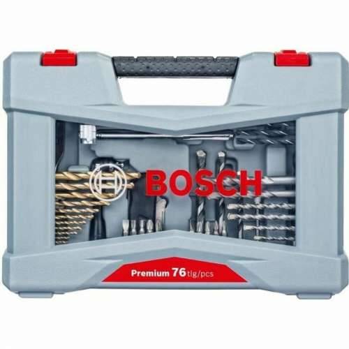 Set bušilica BOSCH 2608P00234 76 Dijelovi Nehrđajući Čelik Futrola za prenošenje Cijena