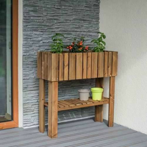 Posuda Ekju 78 x 29 x 79 cm Smeđa Drvo Kvadratno Cijena