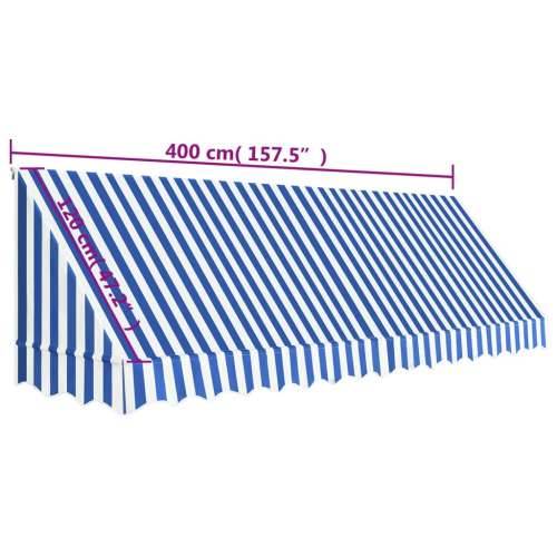Bistro tenda 400 x 120 cm plavo-bijela Cijena