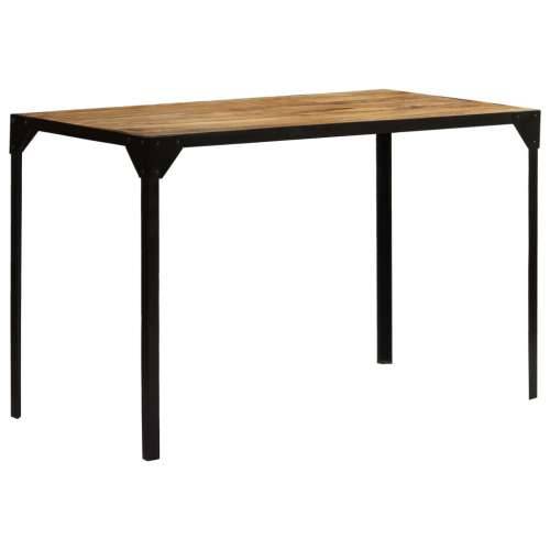 Blagovaonski stol od masivnog grubog drva manga i čelika 120 cm Cijena