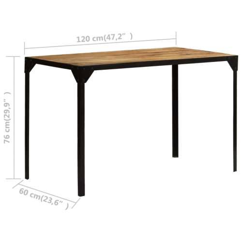 Blagovaonski stol od masivnog grubog drva manga i čelika 120 cm Cijena