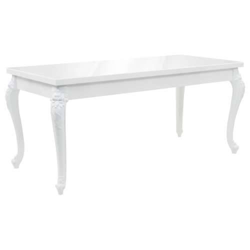 Blagovaonski stol visokog sjaja bijeli 179 x 89 x 81 cm Cijena