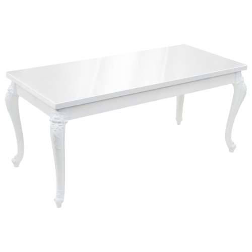 Blagovaonski stol visokog sjaja bijeli 179 x 89 x 81 cm Cijena