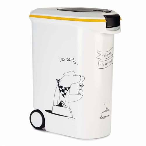 Pet food canister Curver 794096 S kotačima Bijela Plastika 20 kg 54 L 49,3 x 27,8 x 60,5 cm Cijena