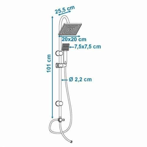 Stup za tuširanje Rousseau Soto Nehrđajući Čelik ABS 150 cm 70 cm Cijena