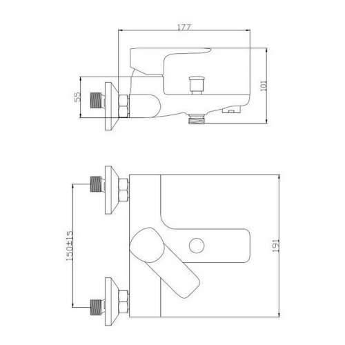 Slavina s jednom ručkom Rousseau Siva Metal Mesing 15 cm Cijena