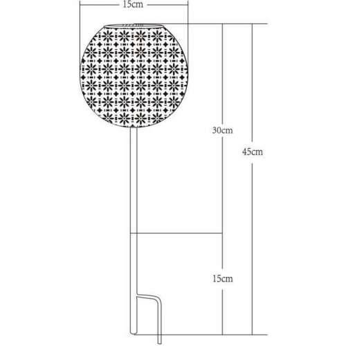 Solarna svjetiljka Galix Retro Metal 15 x 45 cm Ukrasi Cijena