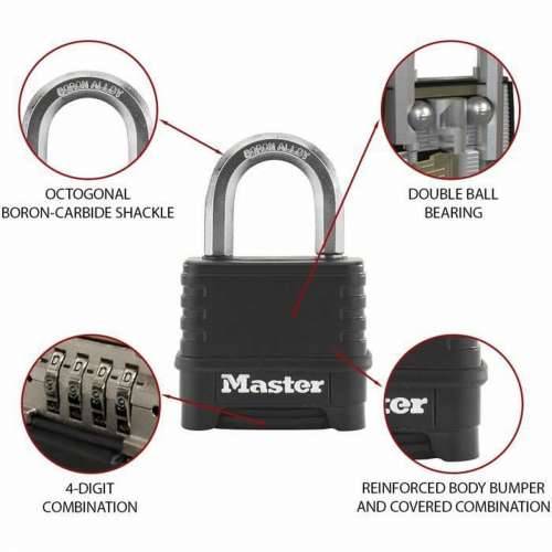 Zaključavanje kombinacijom Master Lock M178EURD Čelik Zinc Crna Cijena