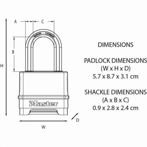 Zaključavanje kombinacijom Master Lock M178EURD Čelik Zinc Crna Cijena