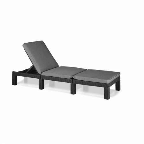 Pludmales guļamkrēsls Allibert by KETER Daytona De Luxe 187 x 58 x 29 cm Siva Cijena
