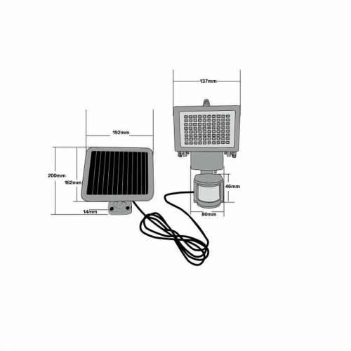 Solarni reflektor Galix Senzor Kretanja Crna Plastika 13,5 x 13,5 x 20 cm Cijena