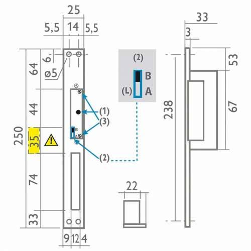 Električna brava Extel WECA 90301.4 Aluminij Cijena