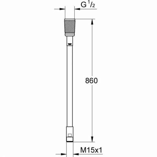 Hadice do sprchy Grohe M15x1/2 46104-000 Metal 86 cm Cijena