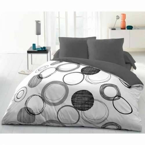 Set posteljine HOME LINGE PASSION Bijela Siva Svjetlo siva 220 x 240 cm krugovi Cijena