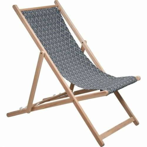 Pludmales guļamkrēsls Jardin Prive Smeđa Siva 132 x 55 x 35 cm bukovina Cijena