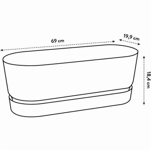 Žardinijera Elho   50 cm Crna Plastika Cijena