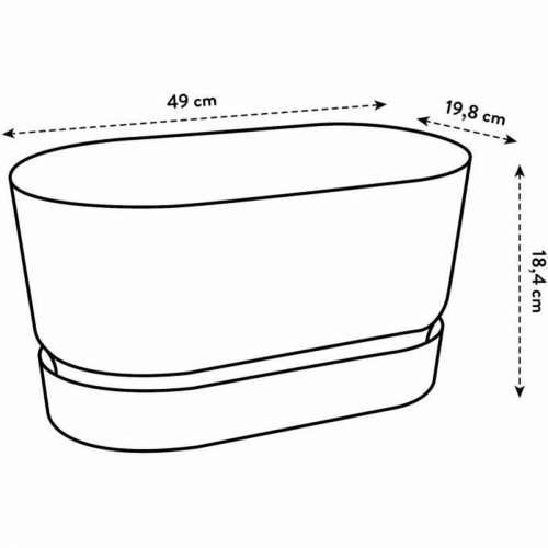 Žardinijera Elho   Crna 50 cm Plastika Ovalan Cijena