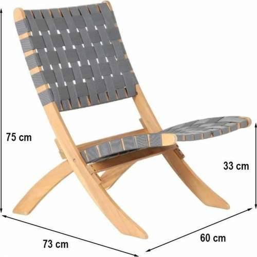Dārza krēsls Beau Rivage Siva 75 x 73 x 60 cm Sklopiv 2 kom. Cijena