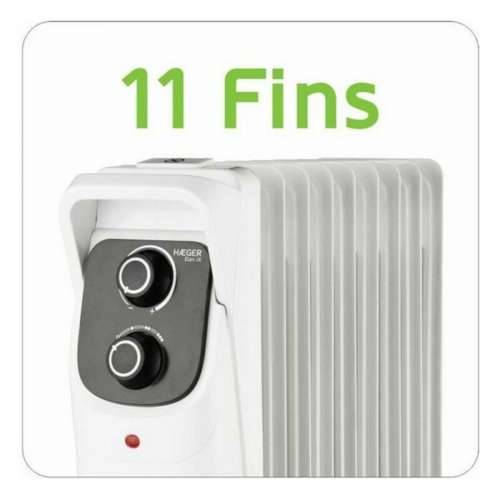 Uljni Radijator (11 rebara) Haeger OH011007A 2500 W Bijela Cijena