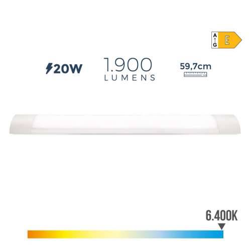 LED Cijev EDM 31683 Bijela A E 20 W 1900 Lm 59,7 x 8 x 3,1 cm (6500 K) (6400 K) Cijena