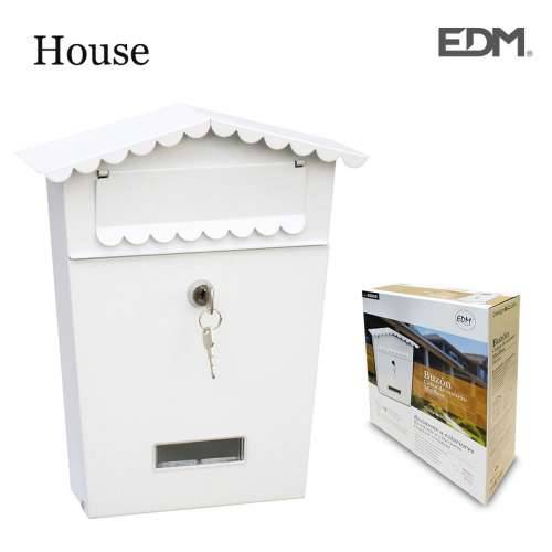 poštanski sandučić EDM 85802 House Bijela Čelik 21 x 6 x 30 cm Cijena