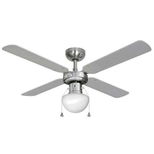 Stropni Ventilator sa Svjetlom EDM 33801 Caribe Srebrna 50 W Cijena