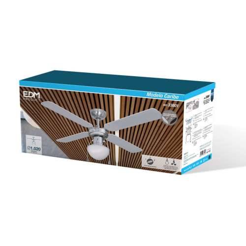Stropni Ventilator sa Svjetlom EDM 33801 Caribe Srebrna 50 W Cijena