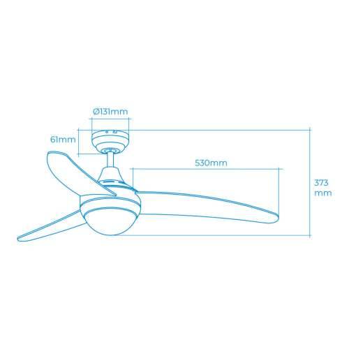 Stropni Ventilator sa Svjetlom EDM 33803 Egeo Bijela 60 W Cijena