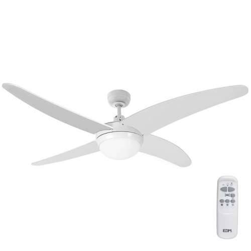 Stropni Ventilator sa Svjetlom EDM 33806 Caspio Bijela 60 W Cijena