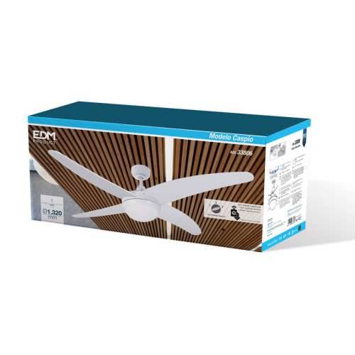 Stropni Ventilator sa Svjetlom EDM 33806 Caspio Bijela 60 W Cijena