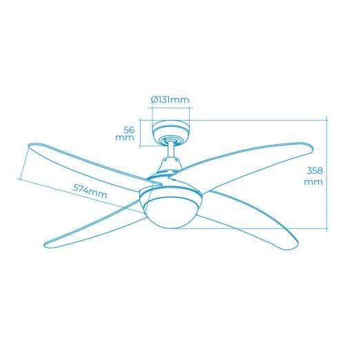 Stropni Ventilator sa Svjetlom EDM 33807 Caspio Srebrna 60 W Cijena